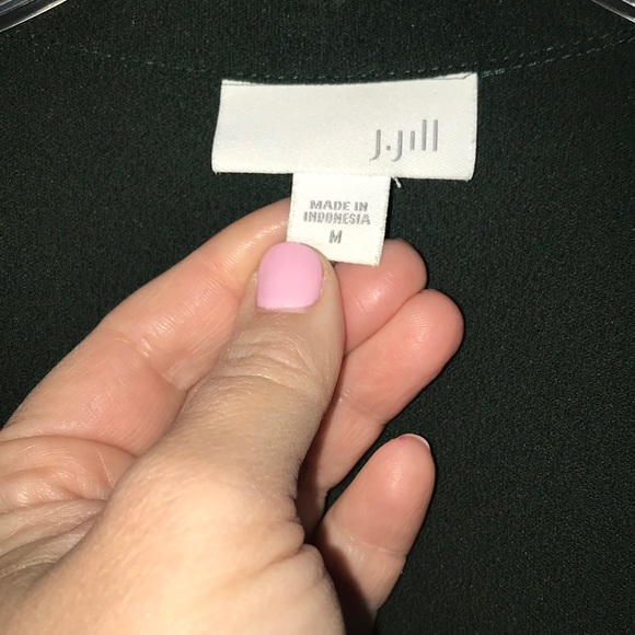 J. Jill hunter green blouse, size Medium - Picture 2 of 5